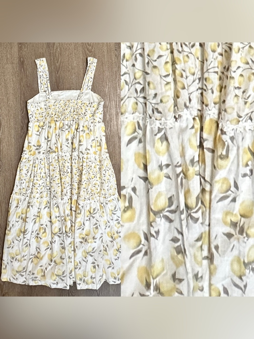 HAUTE HIPPIE Lemon Print Tiered
Midi Sundress Dress Sz 8 Medium
NWT Cottagecore - Picture 4 of 9